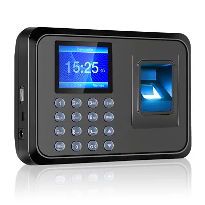 £53.02 • Buy Fingerprint Attendance Machine 2.4  TFT LCD Screen Attendance Clock Recorder