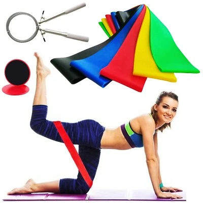 $16.97 • Buy Resistance Bands Set 5pcs For Exercise Legs Arms Booty Men And Women Yoga Physio