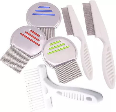 Nits Free Lice Comb Stainless Steel Louse Head Lice Comb Flea 6 Comb Metal • $13.84