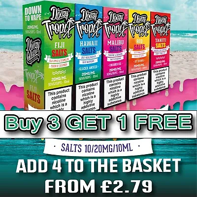 DOOZY 10ml Nic Salt Salts Shot E Liquid Flavour Vape Juice Nicotine 10MG 20MG • £2.79