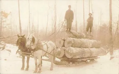 NW RPPC Michigan LOGGING CREWS Cadillac North To Walloon Lake Lumber Camps!!! 4 • $16.99