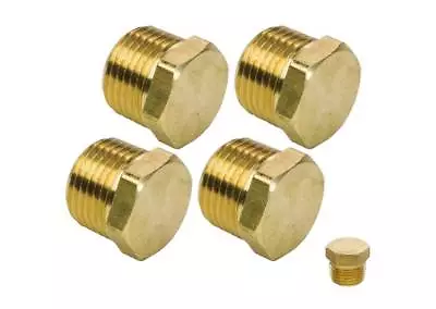 3/8  NPT Male Brass Hex Head Plug - 4 Pack • $14.20