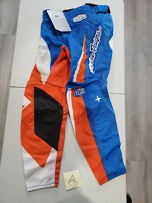 NEW Troy Lee Designs GP Pants Size 32 Adult Vega Blue Orange Men's Mx Off Road • $58