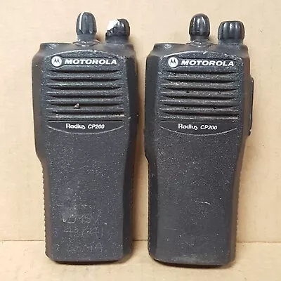 Lot Of 2- Motorola Radius CP200 AAH50RDC9AA1AN Radios W/No Battrs No Antns 4CH • $95