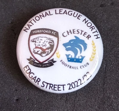 £2.99 • Buy HEREFORD FC V CHESTER  MATCHDAY BADGE