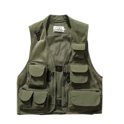 Vest For Men With Multi-Pockets For Hunting Fishing Hiking Photography • $10