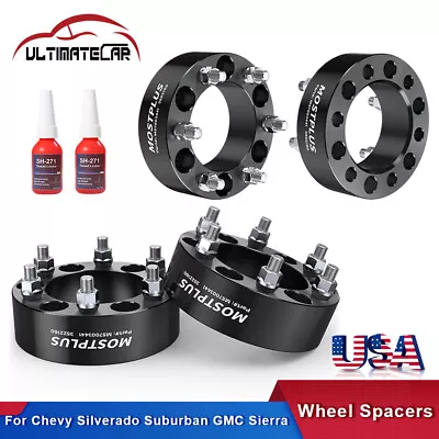 4Pcs 2 Inch 6 Lug 6x5.5 Wheel Spacers Adapter For Chevy Silverado Suburban GMC • $81.96