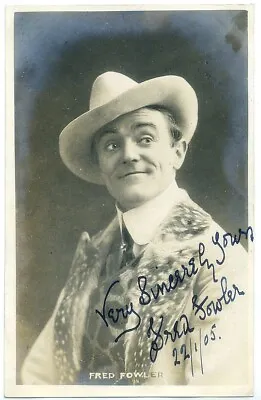 FRED FOWLER Comedy Actor THEATRE Music Hall  INK SIGNED Autograph • £8