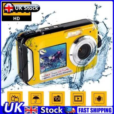 £52.73 • Buy Waterproof Digital Camera 1080P HD 2.4MP Underwater Video Recorder (Yellow) UK