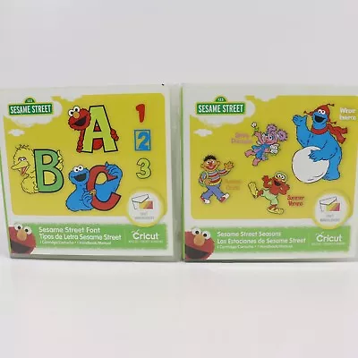 Cricut Sesame Street Font And Seasons Cartridges Elmo Cookie Monster Big Bird • $35.99