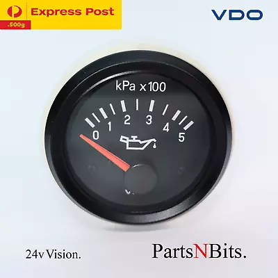 VDO COCKPIT VISION 52mm 24V 500kpa OIL PRESSURE GAUGE AUTOMOTIVE MARINE 4WD • $52.24