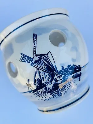 Vintage Delft Blauw/ Holland Hand Painted Signed Pottery Windmill Design Bowl • $23.99