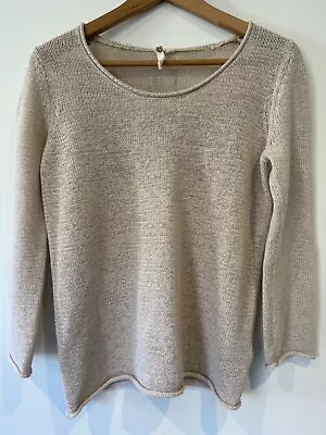 WHITE STUFF Ladies Jumper Size 8. Natural Linen Look • £25