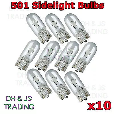 10 X 501 Sidelight Capless Bulb Bulbs Car Light For Vauxhall Corsa C 2000 - 2006 • $4.97