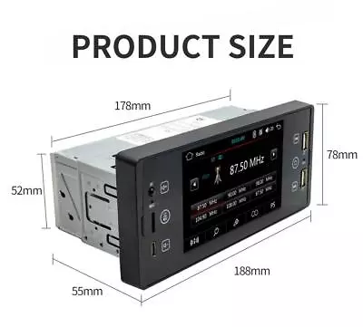 Car MP5 Player Stereo Radio 5in HD Touch Screen 1DIN Bluetooth FM Receiver USB • $91.70