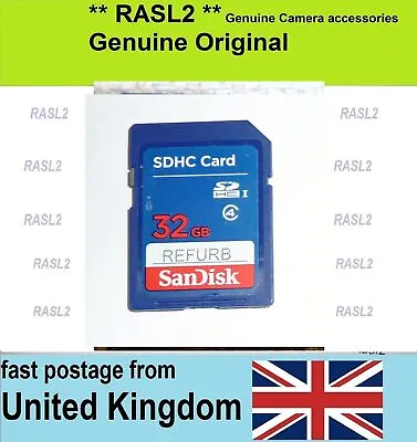 32 GB Memory Card For  Canon EOS 100D 450D 500D 550D 600D 700D 1000D 1100D 1200D • £12.95