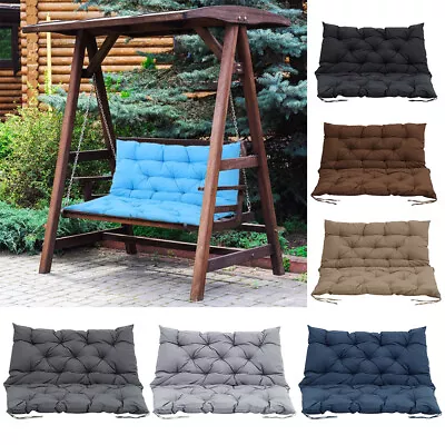 2/3 Seater Swing Chair Replacement Cushions Garden Patio Bench Seat Backrest Pad • £35.95