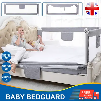 Bed Protection Rail Bed Guard Bed Fence For Baby Kids Toddler Safety Rail Fence • £17.99