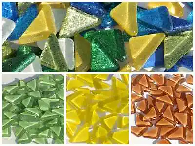 Crystal Glass Polygon Mosaic Tiles / Puzzle Shapes - Various Colours • £3.25