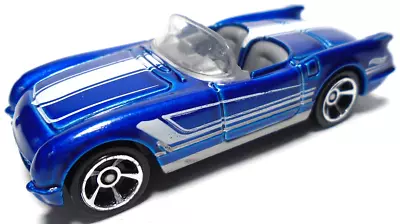 2017 Hot Wheels '55 Chevy Corvette Convertible Blue Diecast 2 5/8  Car W/ White • $10.99