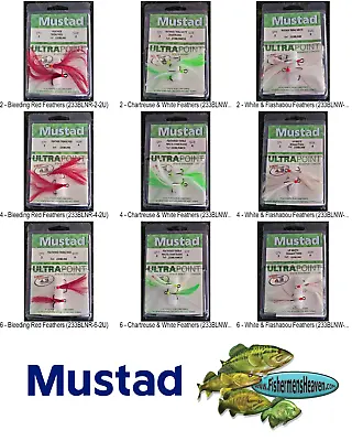 Mustad Treble Hooks (233BLN) Ultrapoint Triple Grip Feather Dressed Any Size • $8.98