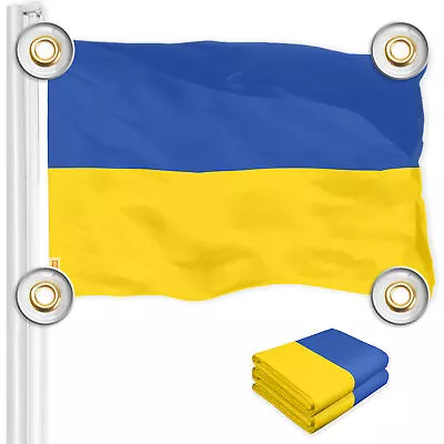 G128 2 Pack: Ukraine Ukrainian Flag 3x5 Ft Printed 150D 4 Corner Grommets • $26.99