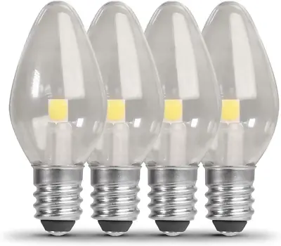 4pk LED C7 Night Light Bulbs - 7W Equivalent 30 Lumen Candelabra - Soft White • $9.99