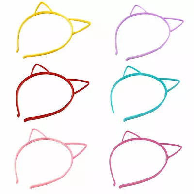 £2.99 • Buy PACK OF 6 MIXED Kids Cat Ear Headband Children Hen Party Girls Hair Fancy Dress