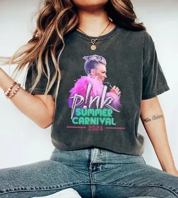 P!nk Pink Singer Summer Carnival 2024 Tour Shirt Concert 2024 P!nk Shirt • $19.95