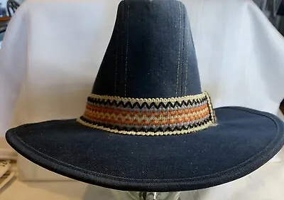 Vintage Bailey U-Rollit Blue Denim Western Cowboy Hat Size Large • $18.99