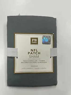 Pottery Barn Teen NFL Patch Sham Standard Gray NO PATCH • $8.09