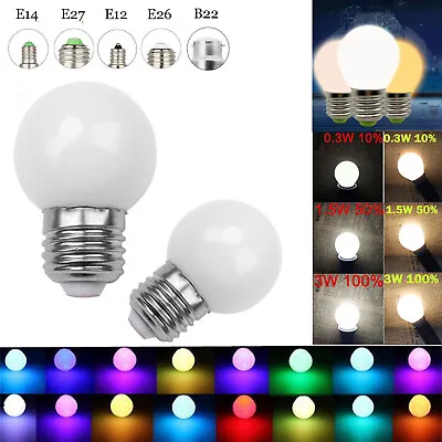 Dimmable LED Globe Bulb E26 E27 B15 B22 E14 E12 3W 110-220V Color Change Lamp LM • £2.88