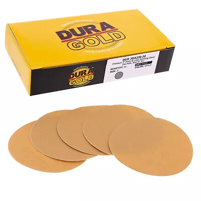 220 Grit 3  Gold Hook & Loop Sanding Discs DA Sanders - Box Of 30 Sandpaper • $9.99