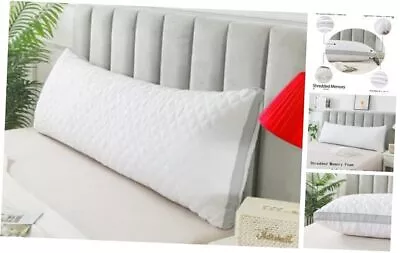 Soft Memory Foam Body Pillow Large Long Bed 20*54 Inches White- Gray Side • $51.69