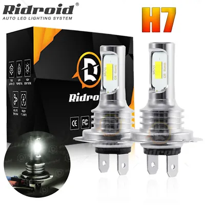 2x Super Bright H7 LED Headlight Bulbs Conversion Kit High Low Beam 6000K White • $11.99