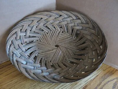 Vintage Handcrafted Oval Bread Basket Natural Wicker Philippines 12  X 9  X 3  • $16