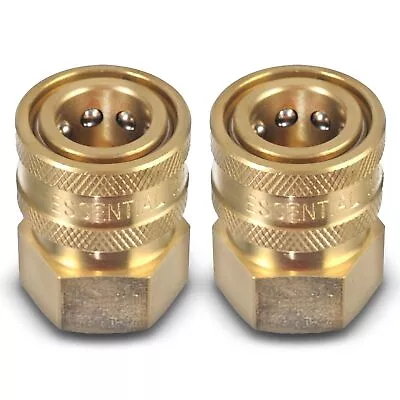 Brass 3/8  Female Quick Connect Fittings To Female NPT - Pressure Washer Coup... • $18.65