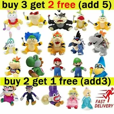 Super Mario Bros. Plush Toy Stuffed Doll Soft Animals Kids Birthday Xmas Gift US • $12.79