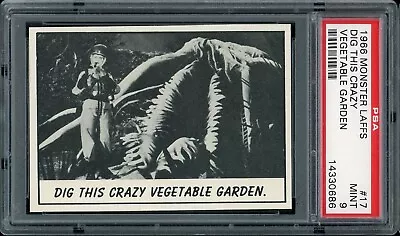 1966 Monster Laffs #17 Dig This Crazy Vegetable Garden PSA 9 • $50