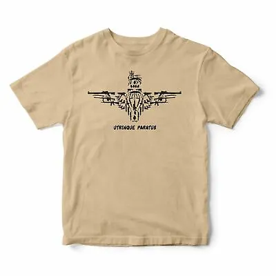 British Paratrooper Airborne Forces Utrinque Paratus - The Weapon Logo T-Shirt • $25.25