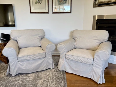 $51 • Buy IKEA Ektorp Arm Chairs, Beige, Used