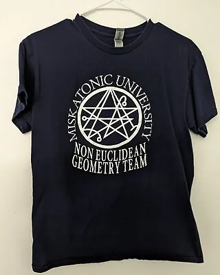 Miskatonic University Non-Euclidean Geometry Team Navy Blue T-Shirt Size Small • $30