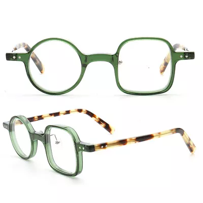 Mismatch Vintage Eyeglasses Frames Round Square Nerd Glasses Hand Made Unisex • $32.19