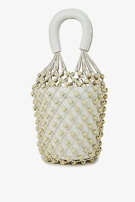 $289 • Buy NWT STAUD MOREAU BAG IN SOFT WHITE BLONDE BEAD $395  In The Original Packaging!