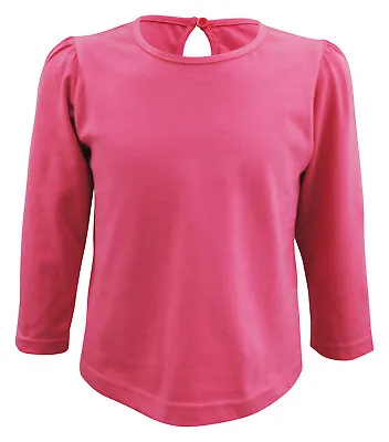 Baby Girls Matalan Long Sleeve T-Shirt Top Cotton Pink Age 3 To 24 Months • £2.47