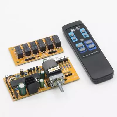 HiFi Motor Pot Remote Stereo Volume Control Board With 4 Ways Relay Audio Input • $55