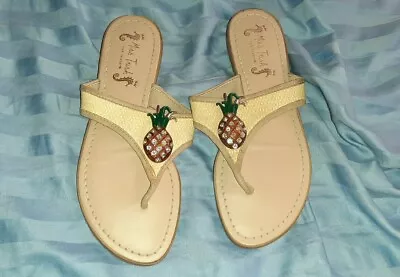  Miss Trish Capri Pineapple Sandals Sz 6 *** Has Added Grip***  Read Description • $10