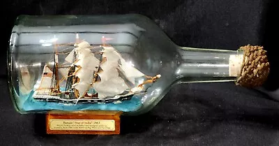 Vintage Ship In A Bottle Barque The Star Of India 1863 Authentic Models • $99