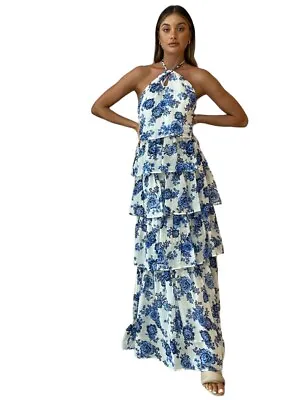 By Nicola Water Lily Maxi Dress Rosie Print Size AU/UK 14 US 10  • $150