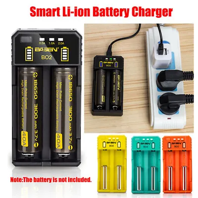 Dual Smart Li-ion Battery Charger For 14500 18650 26650 21700 10440 14650 16340 • £14.34
